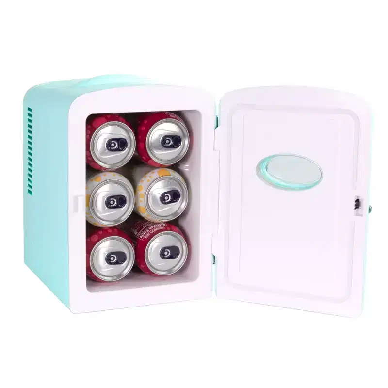 Nostalgia Retro 6-Can Display Fridge & Heater, Aqua