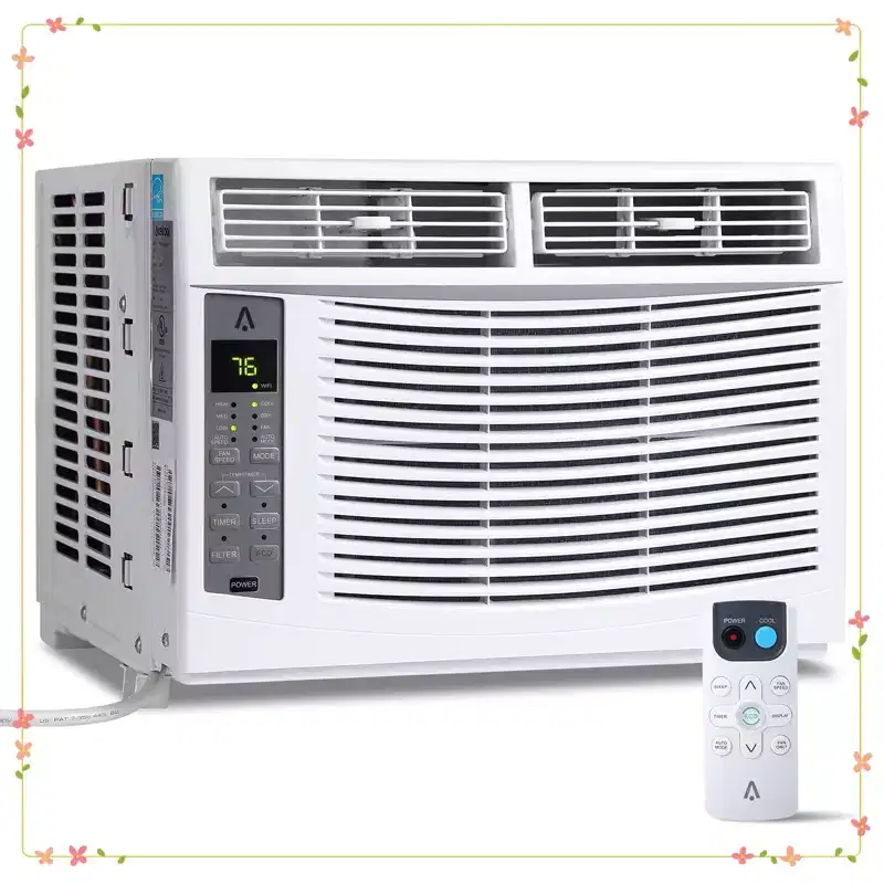 6000BTU Window Air Conditioner Units - Up to 250 Sq.Ft. 115V Air Conditioner Window Unit With Remote