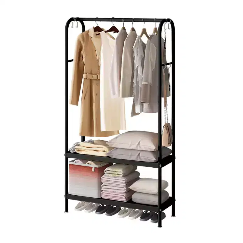Clothing Racks,Portable Closet Garment Coat Rack,Heavy Duty Metal Hanger Stand Wardrobe Free Standing