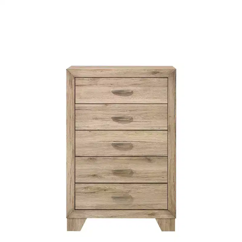 32" Miquell Decorative Storage Drawer Natural - Acme Furniture: Wood Composite, 5 Drawers, 44" Height
