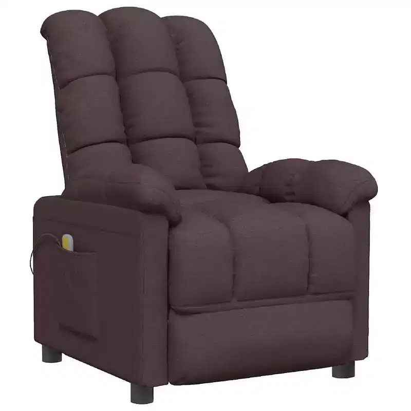 Light Grey Fabric Massage Chair with Adjustable Backrest