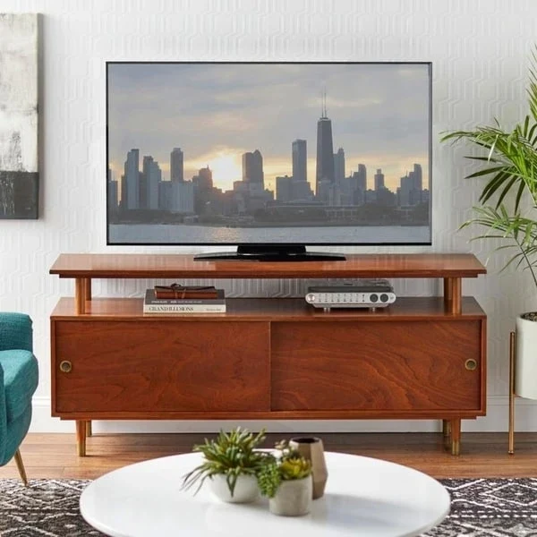 Mid-Century Modern Wood TV Stand