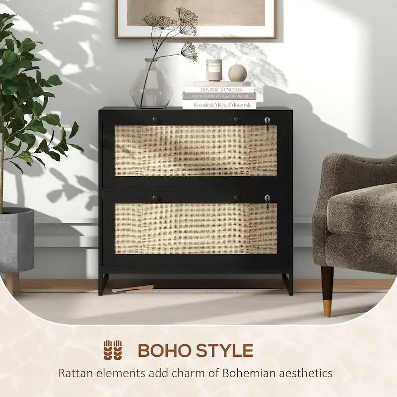 2 Drawer File Cabinet with Lock, Vertical Filing Cabinet with Keys