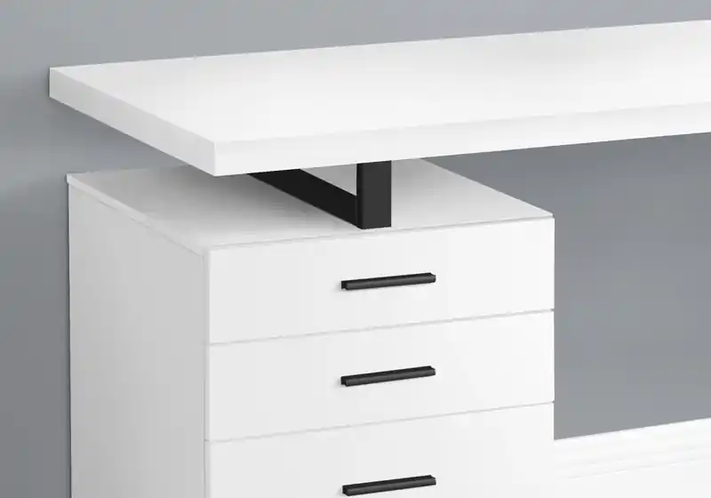 47.25 Reversible Office Desk with 3-Drawers