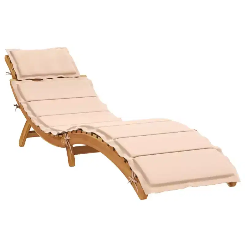 vidaXL Sun lounger21.65 x 72.44 x 25.20 in Solid Acacia Wood