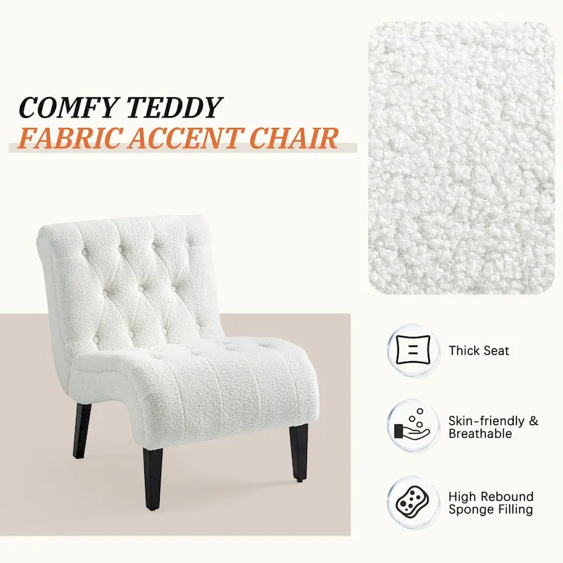 AVAWING Set of 2 Armless Accent Upholstered Lounge Chair