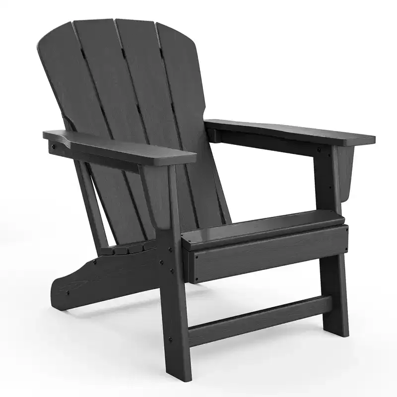 Adirondack Chair, Terrace seating, Outdoor Fire Pit Chairs with High Backrest &, Outside Furniture Chair for Patio, Deck, Backyard, Easy Assembly