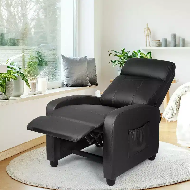 Recliner Massage Chair, Ergonomic Adjustable Single Sofa with Padded Seat