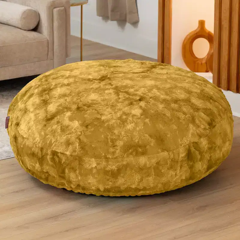 Raven-Symon Home Lil' Cuddler Cocoon Jr Kids Faux Fur Bean Bag Crash Pad & Lounger