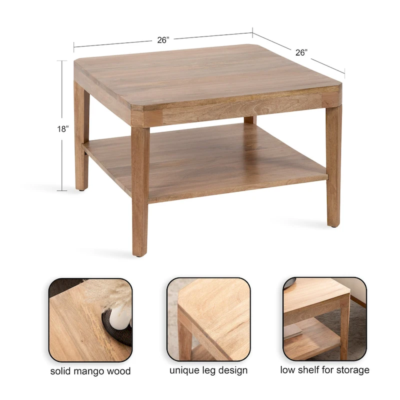 Kate and Laurel Talcott Square Coffee Table