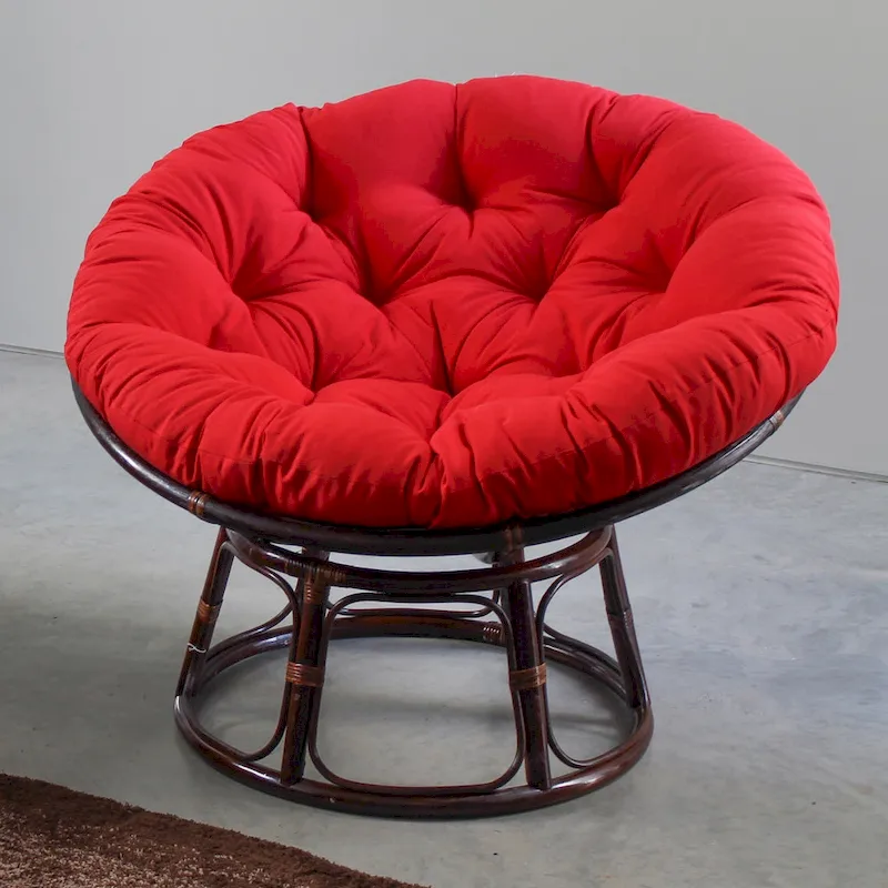 48-Inch Indoor/Outdoor Papasan Chair Cushion, Deep Tufted Twill