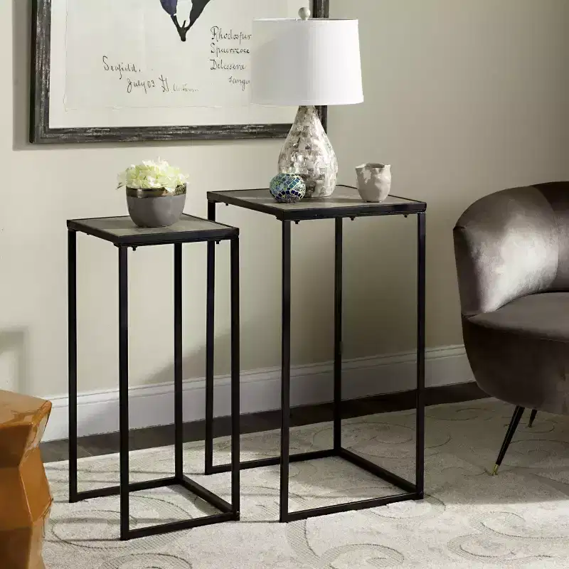 Callia End Table - FOX4268 - Light Brown - Safavieh Couture