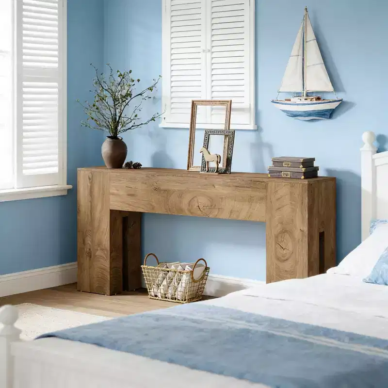 GDFStudio Janis Rustic Farmhouse Wooden Console Table