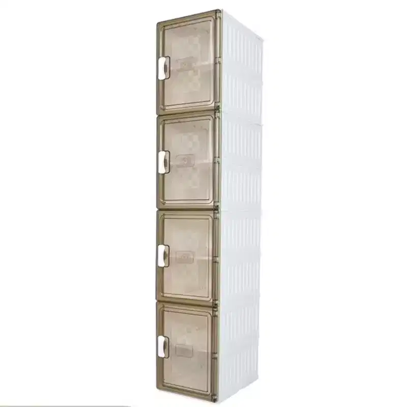 4 PCS Shoe Organizer, Clear Plastic Stackable Shoe Organizer for Closet, Clear Plastic Stackable Shoe Box for Entryway Space Saving Collapsible