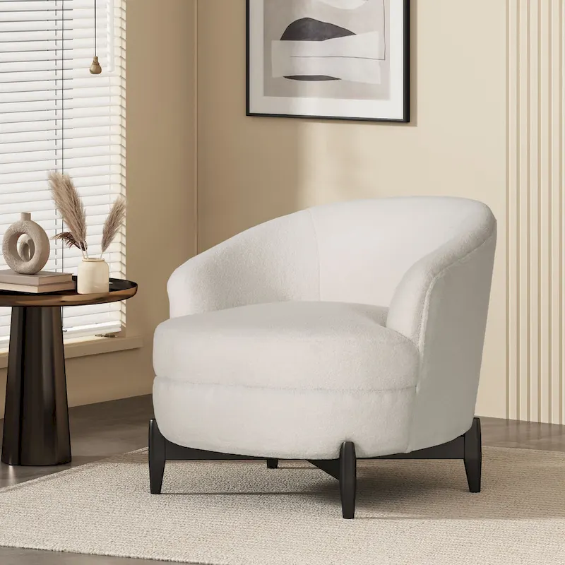 Boucle Upholstered Club Chair