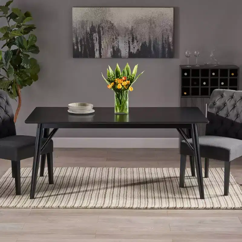 Grissom Rectangular Dining Table Black - Christopher Knight Home