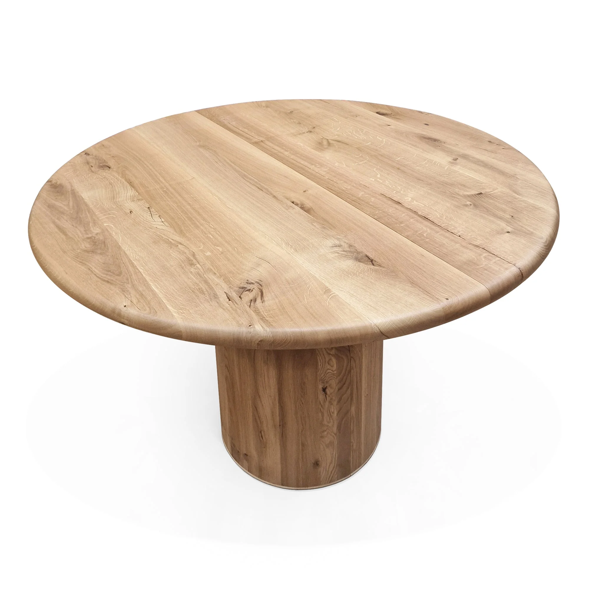 Round Oak Dining Table - Dive into the seamless blend of warmth and modernity with our round oak dining room table - elevated by round