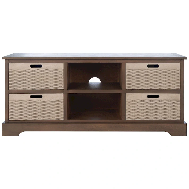 47-Inch Storage Media TV Stand with Drawers and Open Shelves