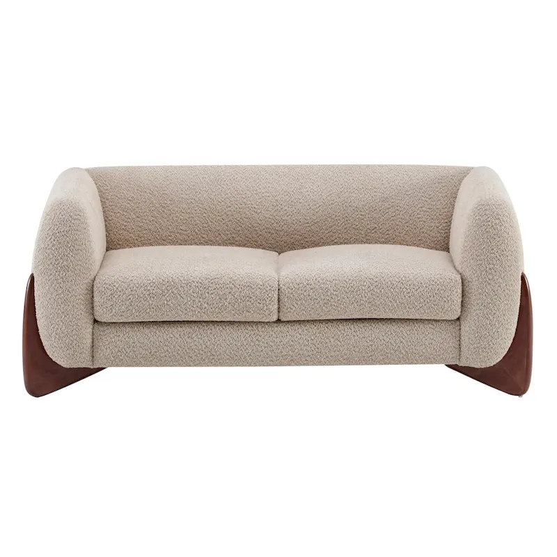 Alma Upholstered Boucle Loveseat by Christopher Knight Home