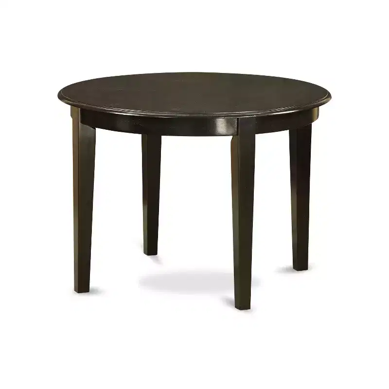 HomeStock 5-Pc Cappuccino Solid Wood Top - Round Dining Room Set - Seats 4