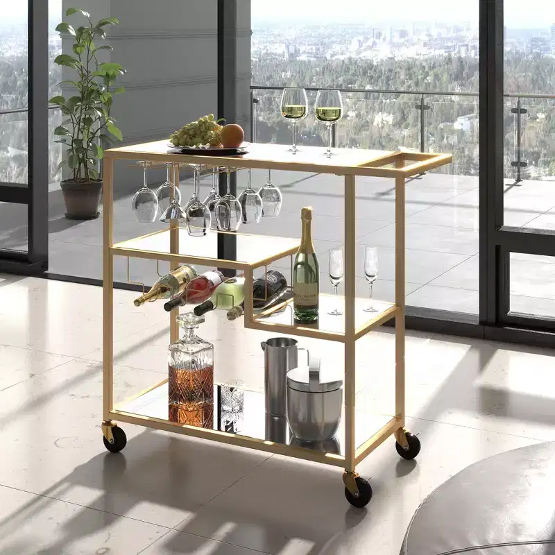 Estelle Bar Cart with Mirror - iNSPIRE Q