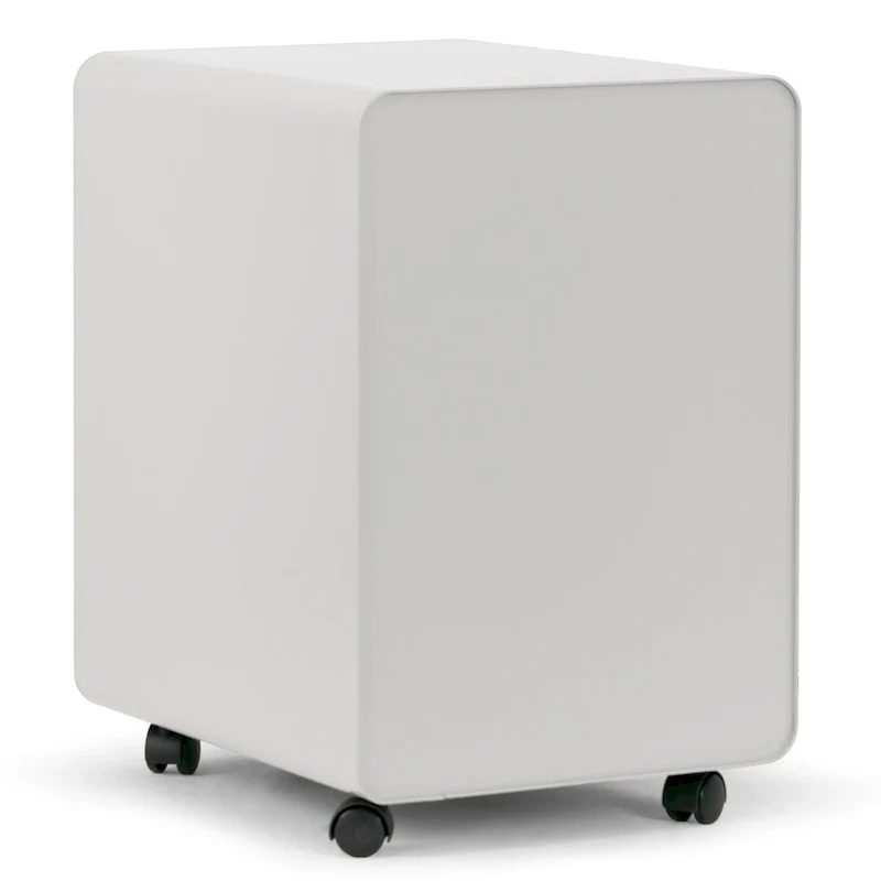 White 3-Drawer File Cabinet with lock and Wheels