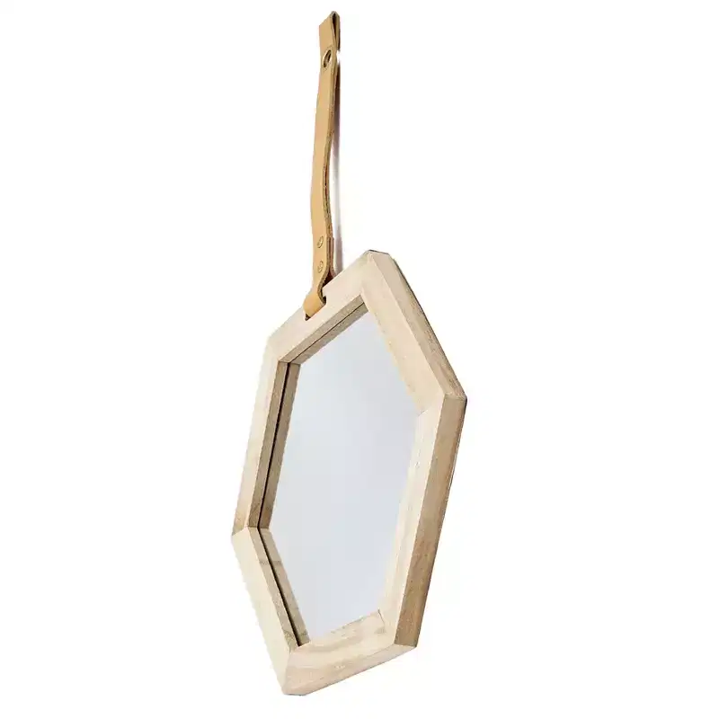 11 x 10 Inch Harlan Hexagon Wall Mirror Set of 2