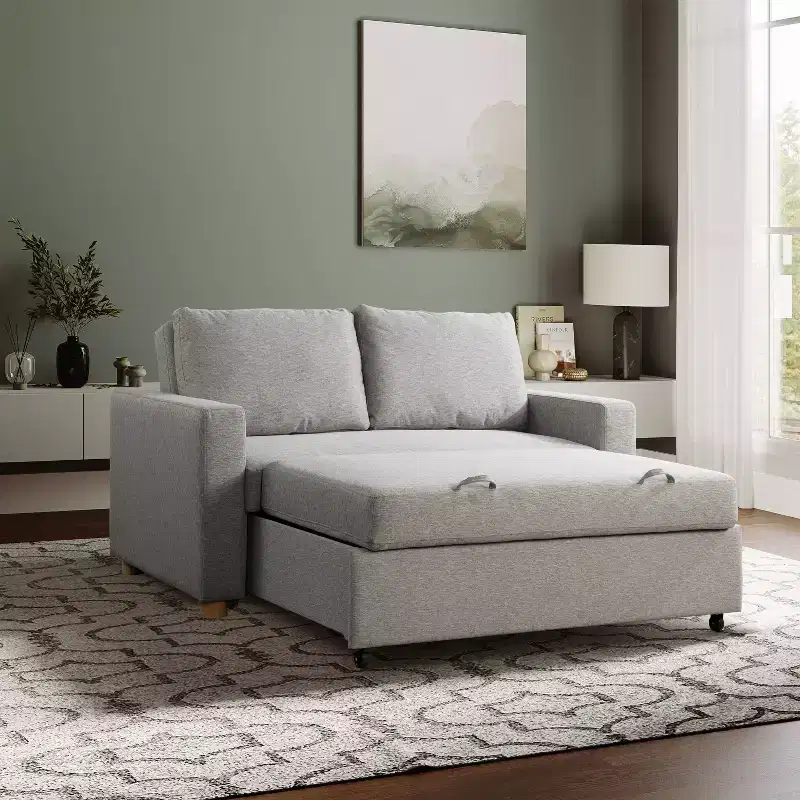 Convertible Sofa Light GrayWoven
