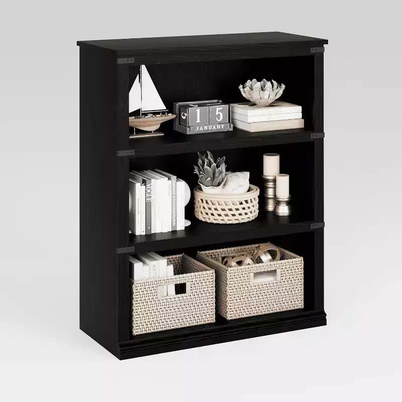 3Tier Farmhouse Bookcase, 67.4 Tall Book Shelf with Storage, Wooden Bookshelves 5 Shelf Display Shelves for Home Office
