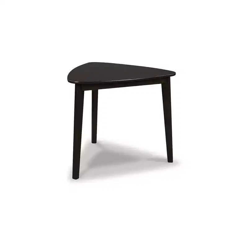 Triangle Dining Table, Merlot, Seats 3, Mid-Century Modern Small Space Dining