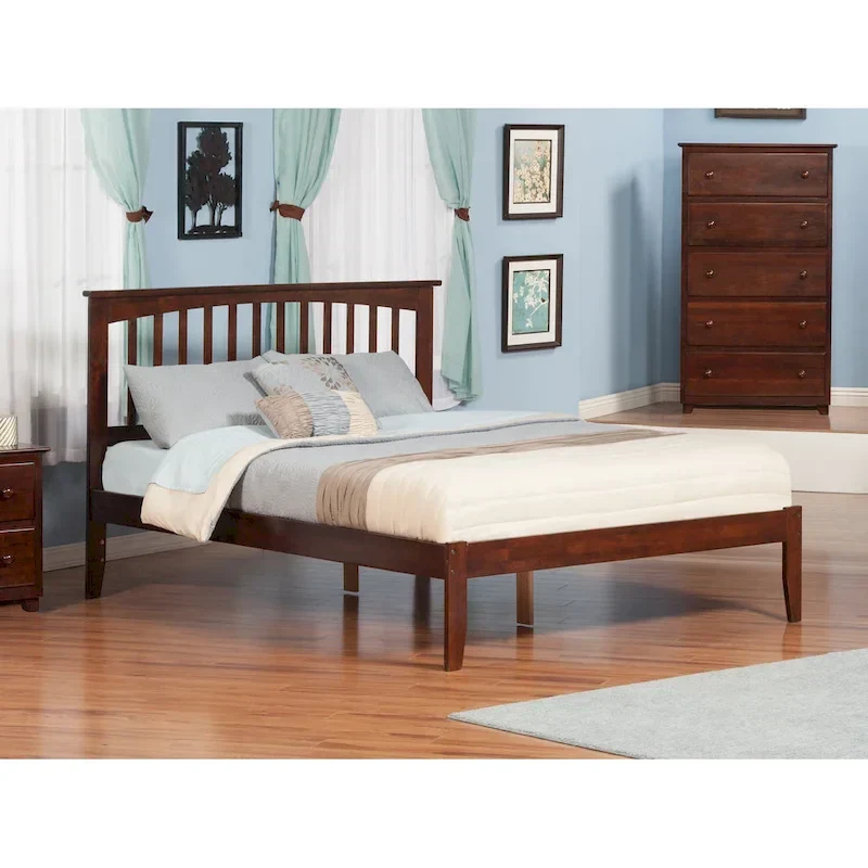King Platform Bed in Walnut