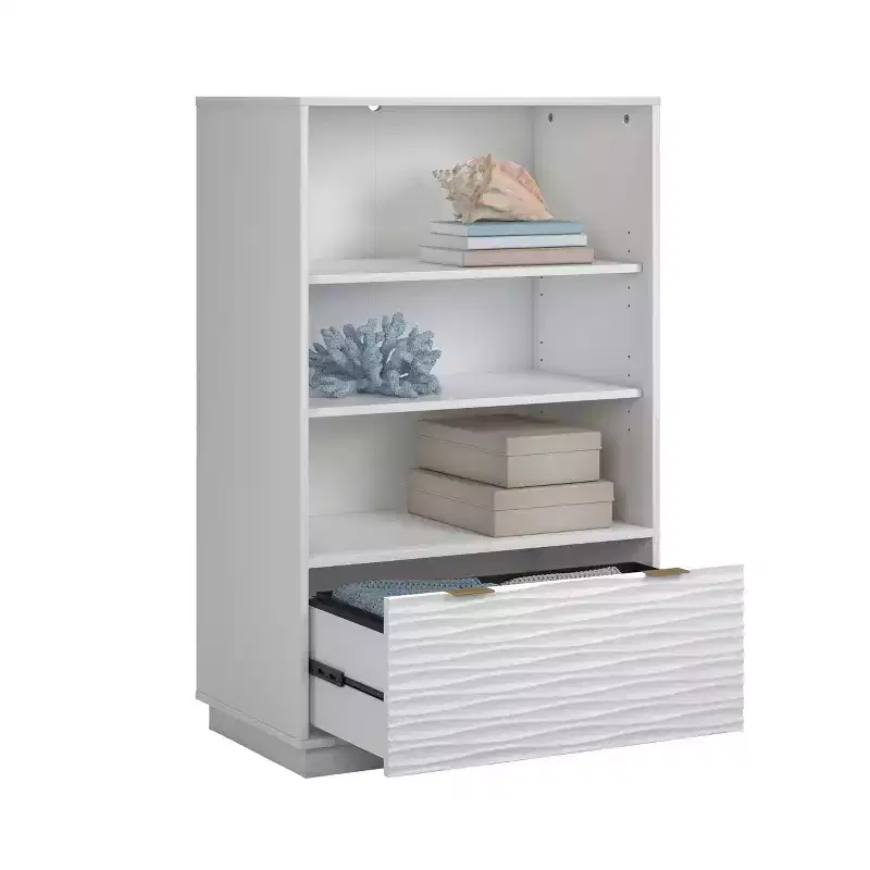 Sauder 48.34" 2 Shelf Morgan Main Bookcase White