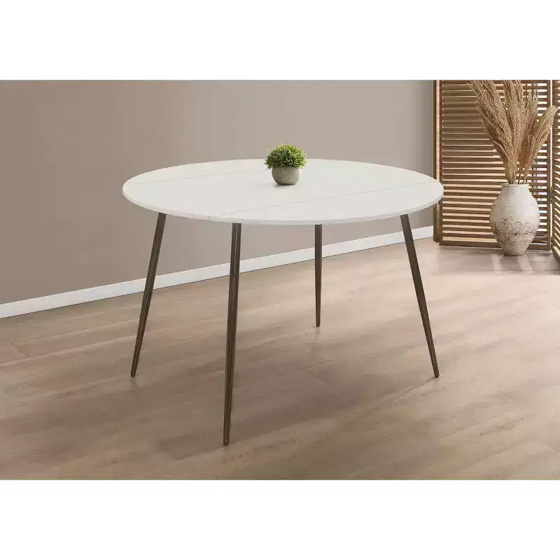 Home Design Lattice Dining Table, Light Gray / Gray