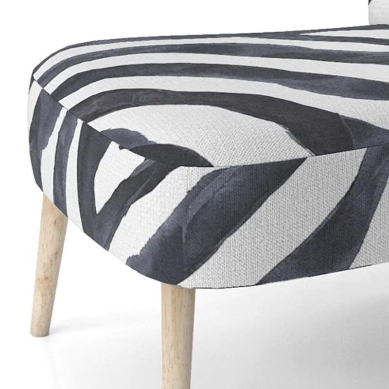 Designart Zebra Striped  Upholstered Cabin & Lodge Accent Chair and Arm Chair