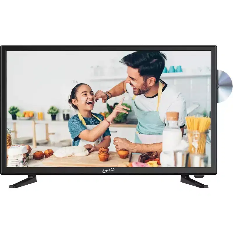 Supersonic SC-2412 24 HDTV & Monitor with built-in DVD player 1080p HDMI/USB and AC/DC compatibility