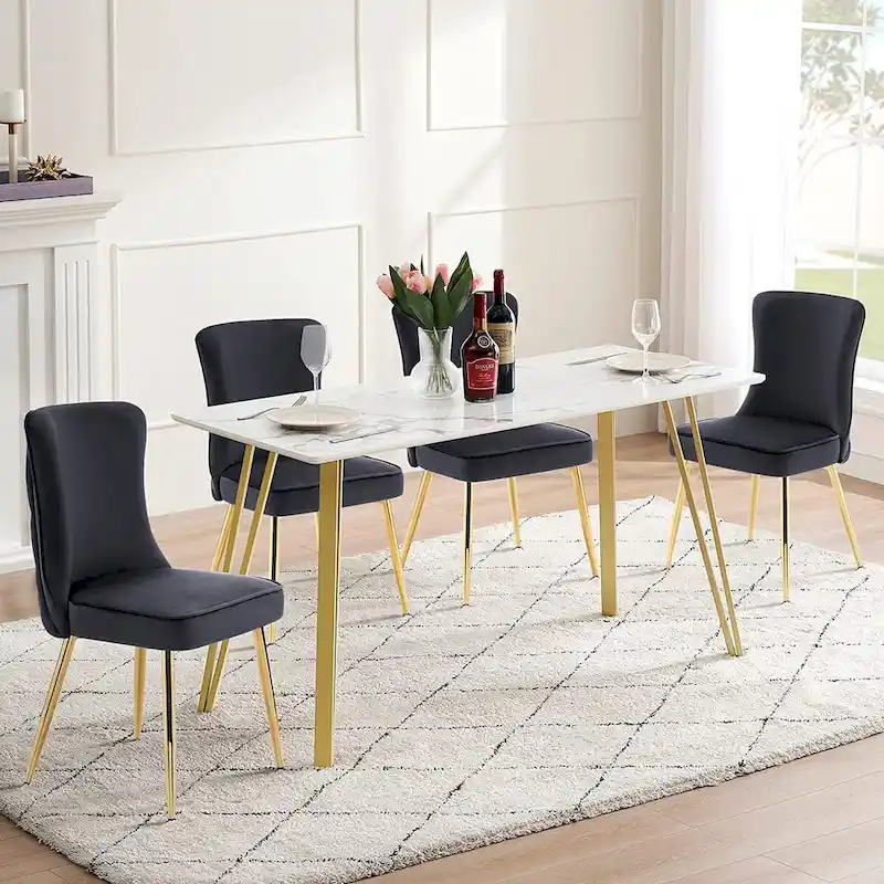 Ivinta Tufted Button Back Room Chair Set of 2