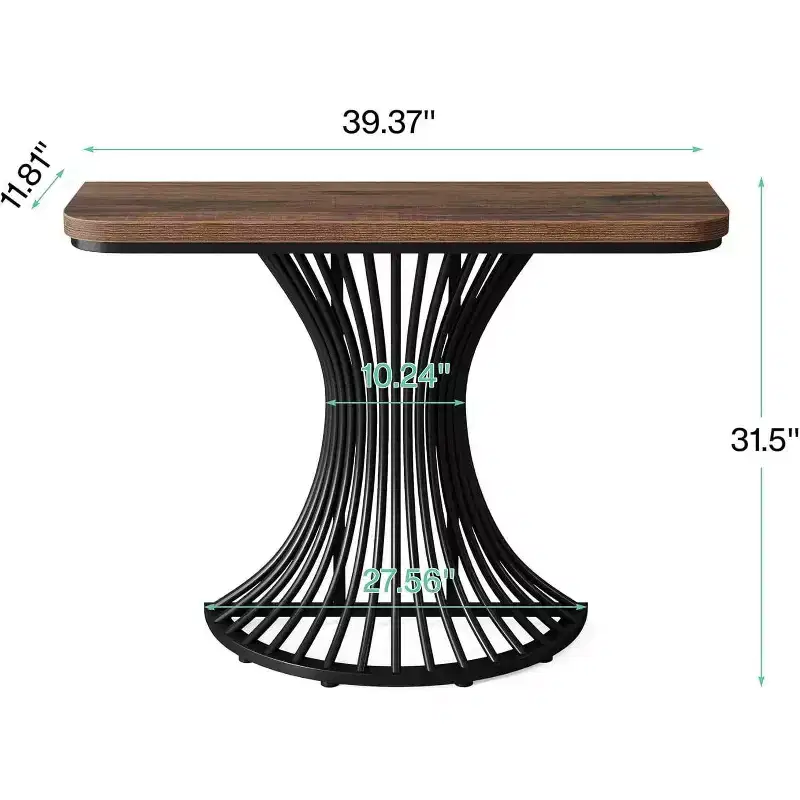 LITTLE TREE Console Table Accent Table Brown/Black