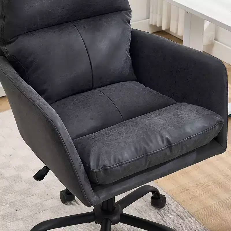 Premium PU Leather Office Chair with Height Adjustment - Suitable for Office, Bedroom, Dressing Table and Other Indoor Environments Use