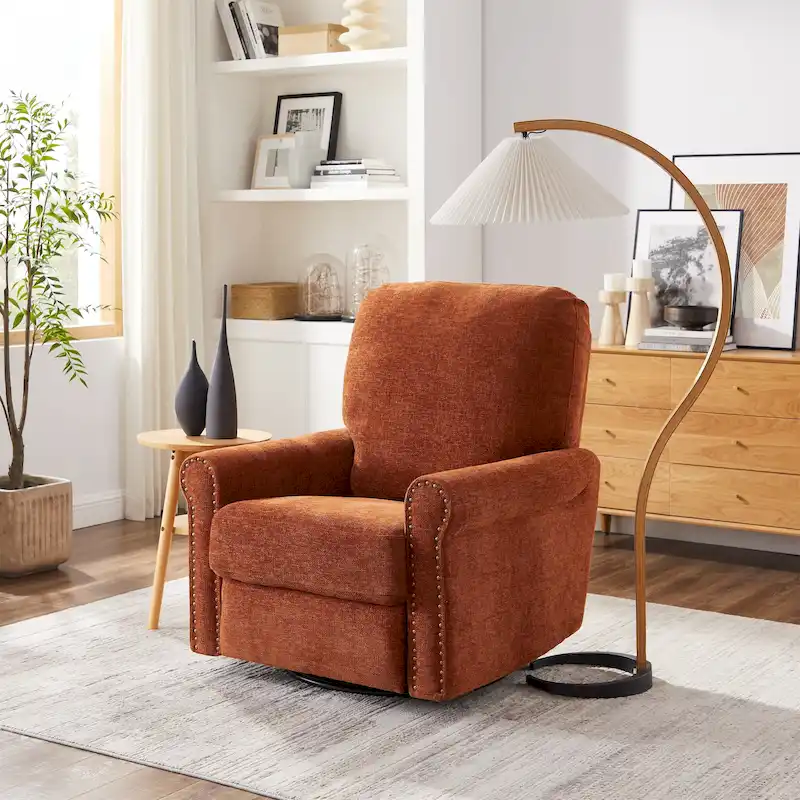 Heido 360 Degree Swivel Glider Manual Recliner Leisure Sofa Chair