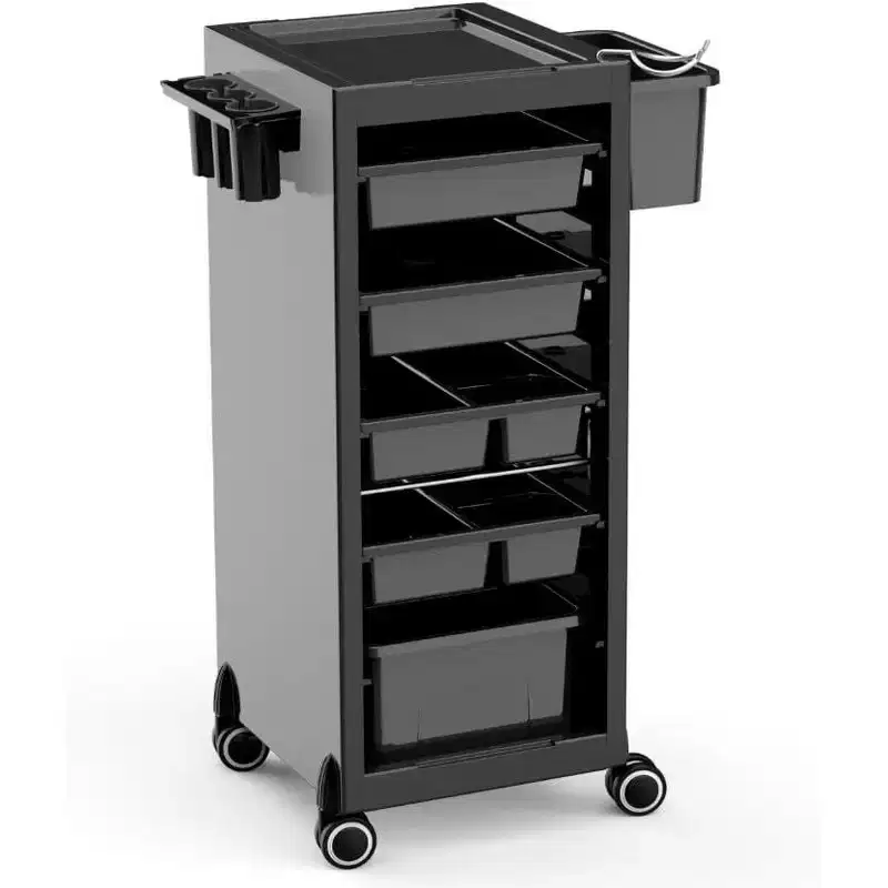 Salon Trolley, Storage Trolley, Stylist'S Equipment Storage Trolley, Hairdryer Holder, 6 Extra Storage Trays and Free Combination Tool, 1 Stand