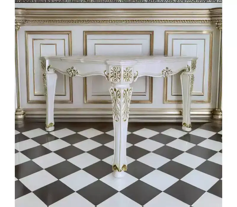 54" Vendome Dining Chair Antique Pearl Finish - Acme Furniture: Elegant Leather Upholstery, Wood Frame