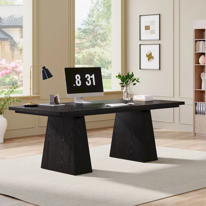 63 Inches Rustic Computer Desk for Home Office