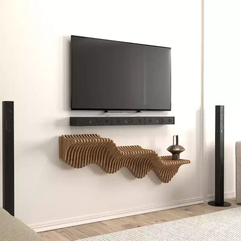 Wave-Style Floating Wall Shelf – 40