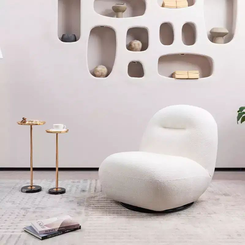 GDFStudio Cornelia Modern Swivel 29.92 H Velvet Armless L-shaped Chair