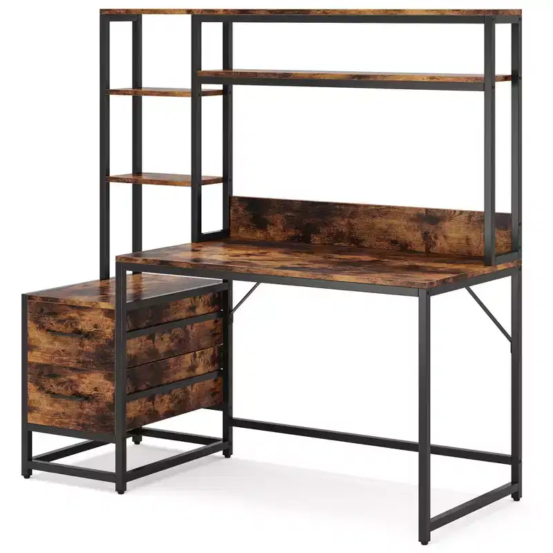 Lantine 55 Inch Computer Desk with 2 Drawers