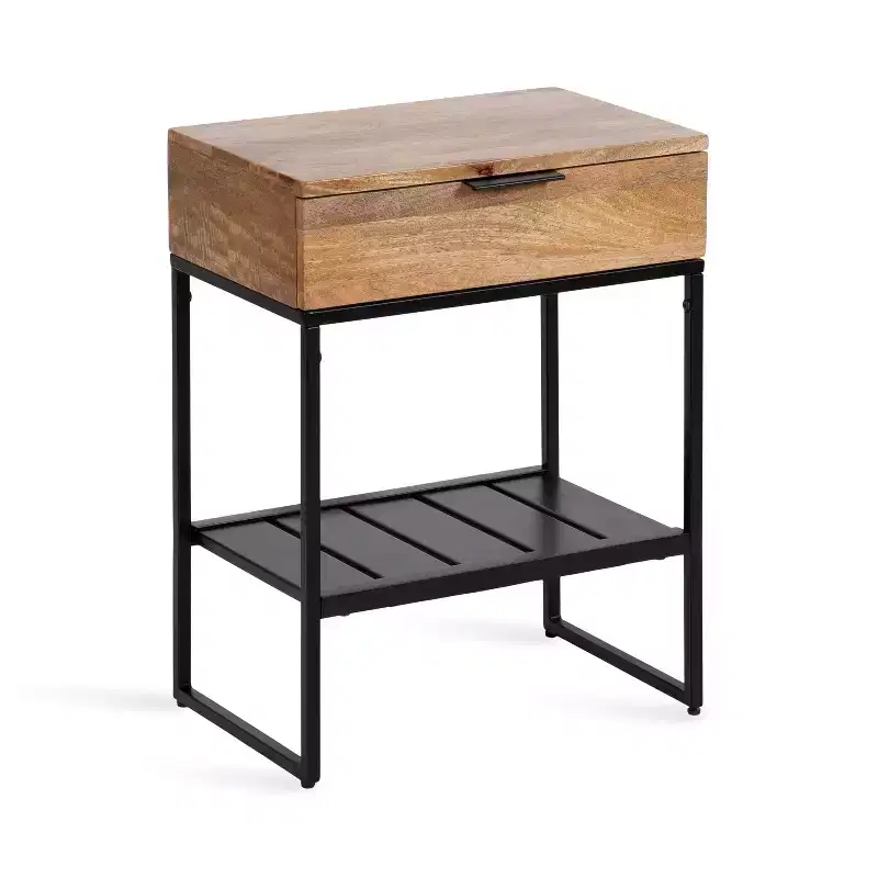 Malone Wood and Metal Side Table