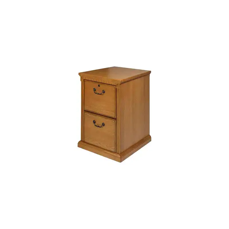 2 Drawer Narrow File Cabinet, Solid Wood, No Assembly Required