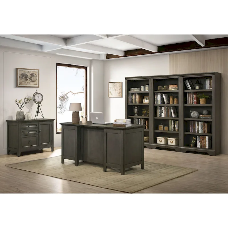 San Mateo Home Office 62 Wide Executive Desk with 7 Drawers