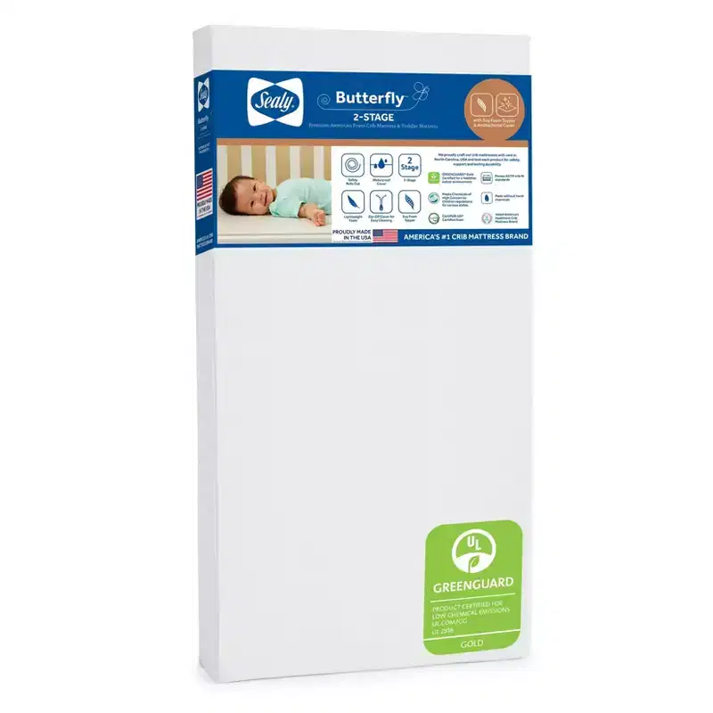 Antibacterial 2-Stage Foam Crib and Toddler Mattress