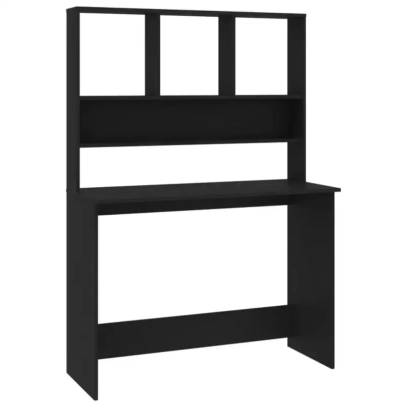 Modern Floating Desk, Floating Desk with 3 Shelves,Wall Mounted Computer Desk with Matte Finish for Small Spaces